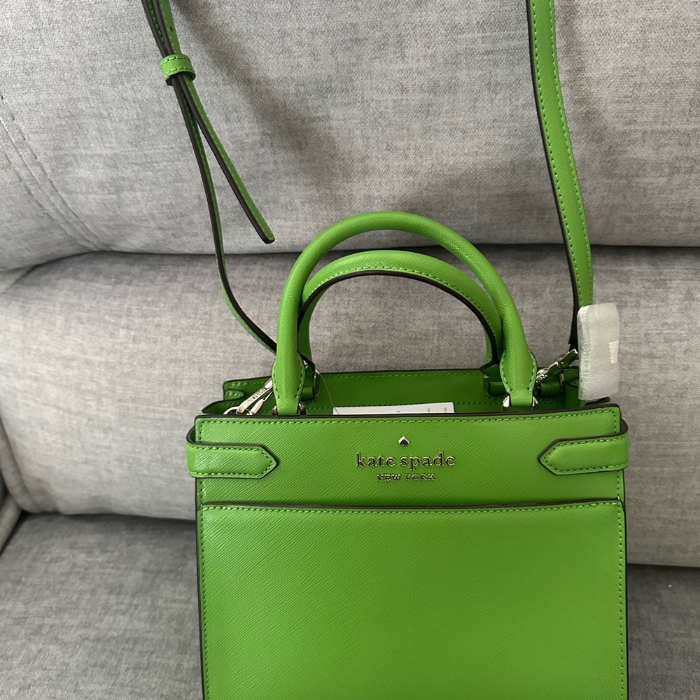 NWT Kate Spade Small Staci Satchel Crossbody - GREEN- - Picture 6 of 7